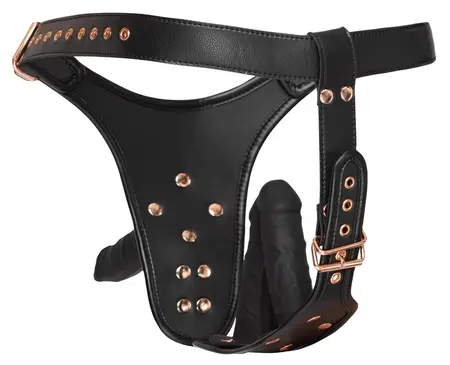 Bad Kitty StrapOn 3D 2XL Intimate Set Adjustable Leather Look