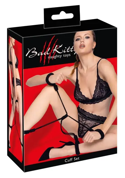 Bad Kitty Cuff Set Rope Size 2 - Adjustable Cotton Bondage Cross