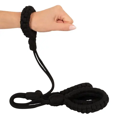 Bad Kitty Cotton Bondage Rope Cuff Set Size 1 - Adjustable Wrist & Ankle Restraints