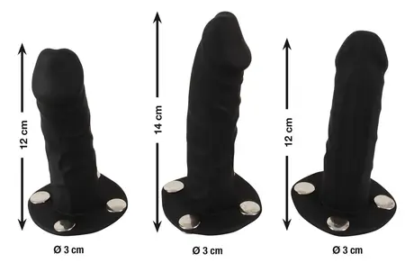 Bad Kitty Harness 2XL - Adjustable Leather-Look Set with 3 Silicone Attachments