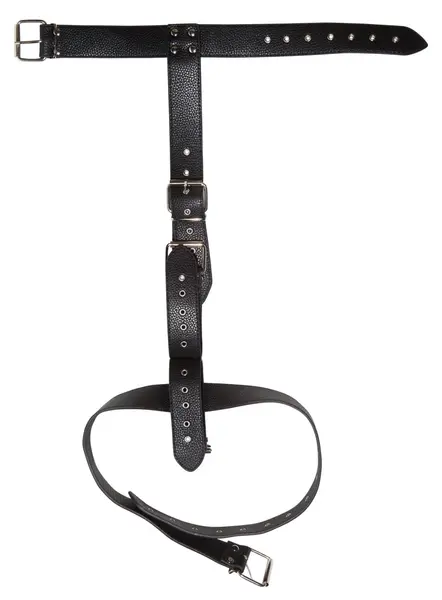 Bad Kitty Adjustable Body Restraint System with Handcuffs - Black PU