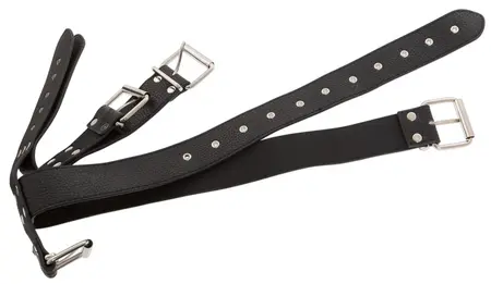 Bad Kitty Adjustable Body Restraint System with Handcuffs - Black PU