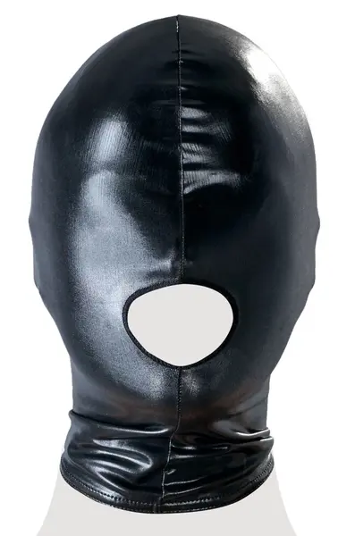 ZADO Wet Look Head Mask Black Flexible Polyester-Spandex S/M