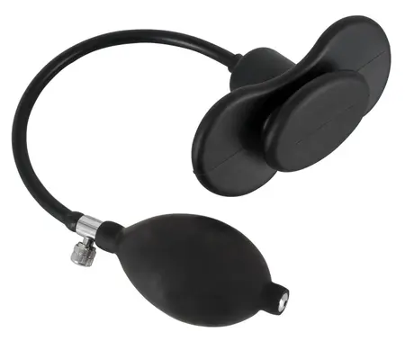 You2Toys Black Silicone Inflatable Gag with Adjustable Pump, 12 cm