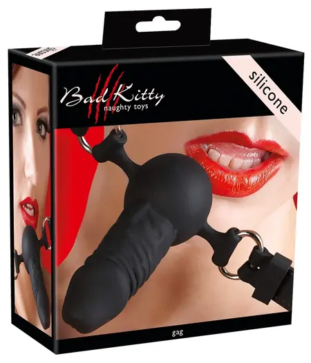 You2Toys Silicone Comfort Gag Ball with Anatomical Shape, Black, Adjustable