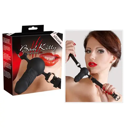You2Toys Silicone Comfort Gag Ball with Anatomical Shape, Black, Adjustable