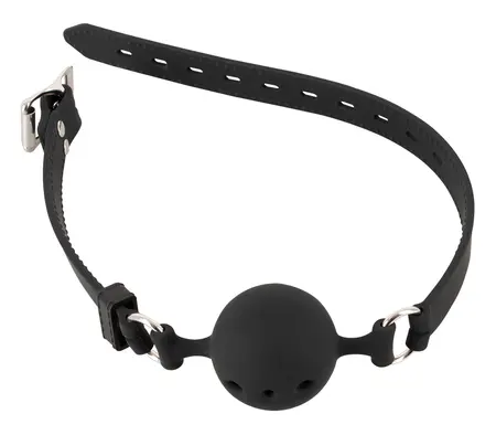 ZADO Silicone Gag Medium - Black Adjustable Strap, 4 cm Diameter