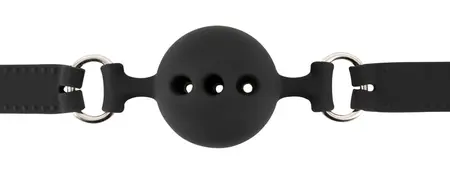 ZADO Silicone Gag Medium - Black Adjustable Strap, 4 cm Diameter
