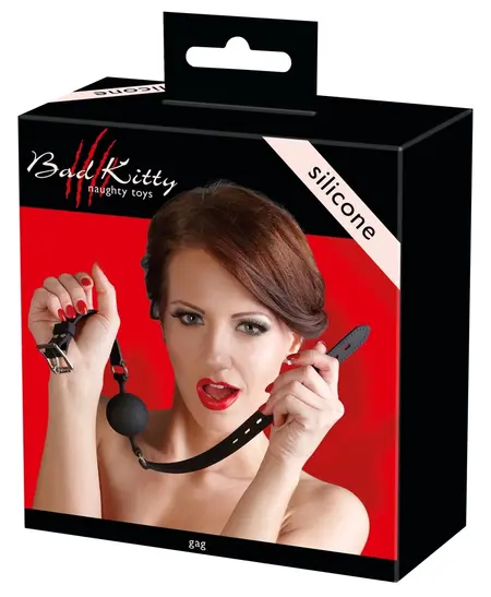 ZADO Silicone Gag Medium - Black Adjustable Strap, 4 cm Diameter