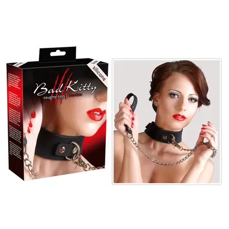 ZADO Silicone Neck Collar with Adjustable Riveted Straps, Black