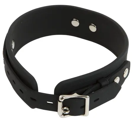 ZADO Silicone Neck Collar with Adjustable Riveted Straps, Black