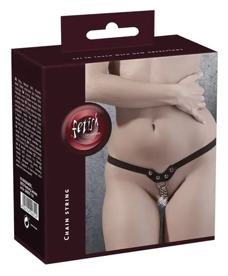 ZADO Imitation Leather String S/L with Decorative Studs and Chains