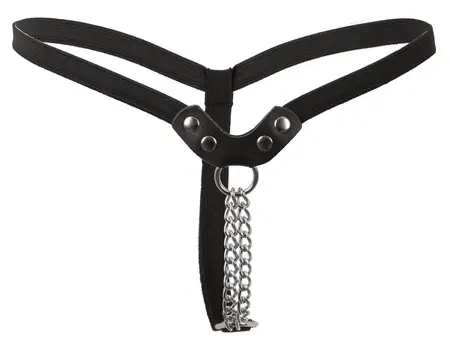 ZADO Imitation Leather String S/L with Decorative Studs and Chains