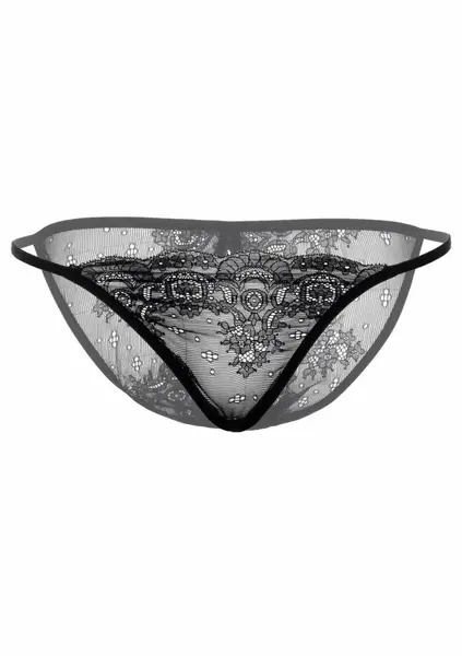 Natalia Cheekini Lace Panties Open Back S/M L/XL Black