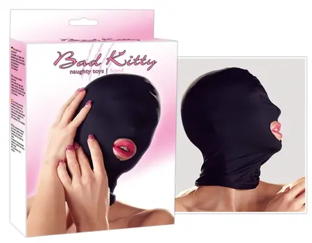 Bad Kitty BK Stretch Head Mask with Mouth Opening, Black, One Size