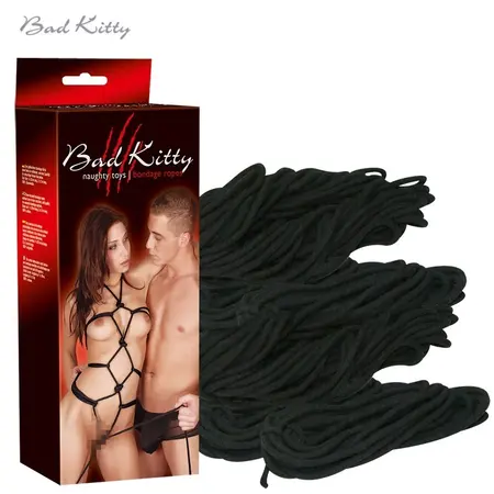 You2Toys Bondage Ropes Set Black Cotton 20m + 2x3m Durable Design