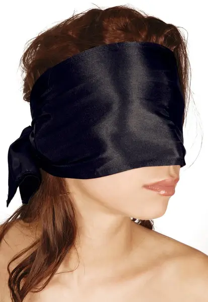 ZADO Satin Bondage Scarf Black 120 cm - Smooth Restriction Accessory