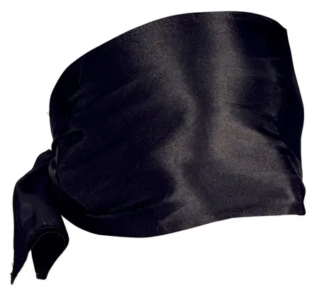 ZADO Satin Bondage Scarf Black 120 cm - Smooth Restriction Accessory