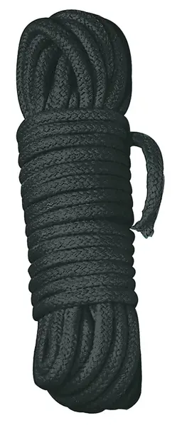 You2Toys Bondage Rope 7m Black Cotton Braided Durable Design