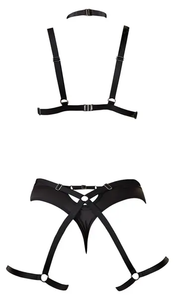 You2Toys Bondage Harness Set S-L Adjustable Decorative Black