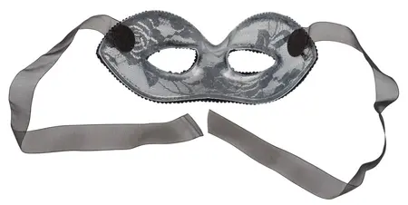 ZADO Elegant Lace Eye Mask with Satin Ribbon - Black, Universal Fit