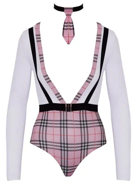 Cottelli Costumes Schoolgirl L Long Sleeve Costume Chequered Detail