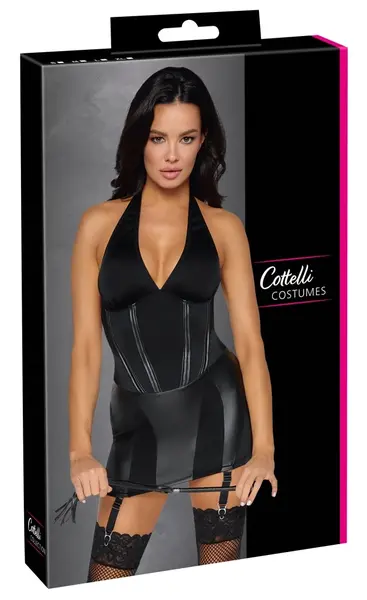Cottelli Costumes Dominatrix Dress XL Black Matte Look Adjustable