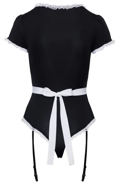 Cottelli Costumes Waitress Set S - Elegant Lace Black & White Body with Apron