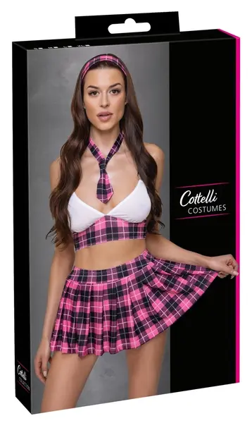 Cottelli Costumes School Uniform Set Pink/Black/White S