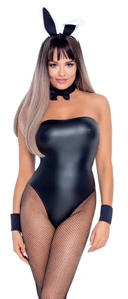Cottelli Costumes Bunny Body M - 5-Piece Matte Look Set with Accessories