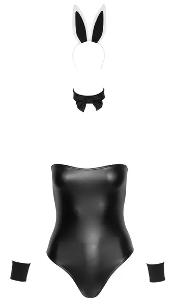 Cottelli Costumes Bunny Body M - 5-Piece Matte Look Set with Accessories