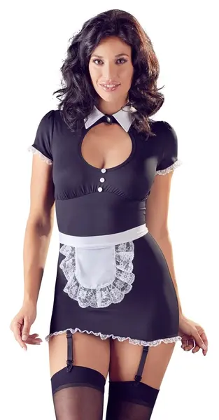 Cottelli Collection Maid Dress L - Adjustable Suspender Apron Outfit