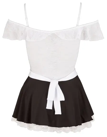 Cottelli Collection Maid-Inspired Dress L Adjustable Lace & Apron