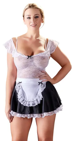 Cottelli Collection Maid Dress M - Elegant Lace & Adjustable Fit
