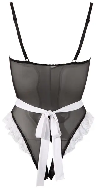 Cottelli Collection Maid Body M Adjustable Powernet Bodysuit with Apron