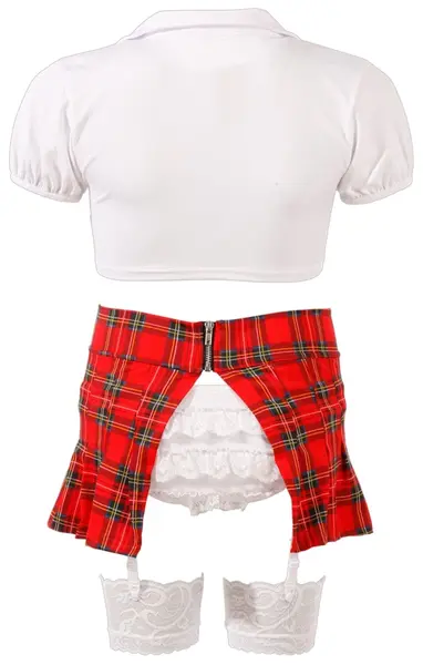 Cottelli Collection Schoolgirl Set M - Pleated Skirt, Blouse & Accessories