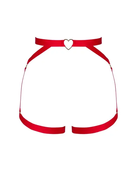 Obsessive Elianes Harness XL/2XL - Adjustable Gold Accent Belt