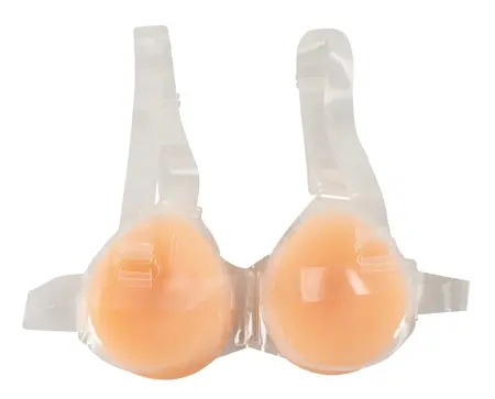 Cottelli Collection Silicone Strap-On Breasts 800g Adjustable Transparent Bra