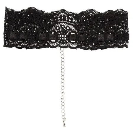 Black Level Elegant Lace Choker with Adjustable Chains 30-45cm