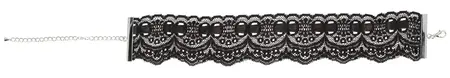 Black Level Elegant Lace Choker with Adjustable Chains 30-45cm