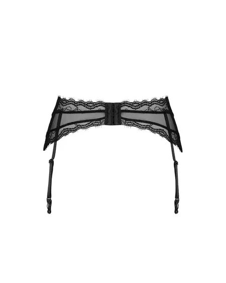 Obsessive Medilla Garter Belt XL/2XL - Black, Adjustable, Lace Finish