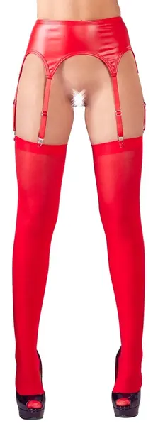 Cottelli Collection Suspender Belt Red S/M with Adjustable Straps
