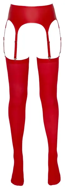 Cottelli Collection Suspender Belt Red S/M with Adjustable Straps