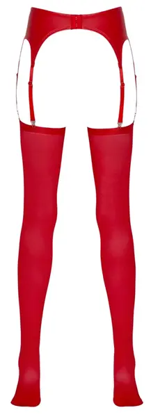 Cottelli Collection Suspender Belt Red S/M with Adjustable Straps