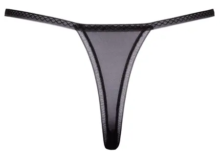 Cottelli Lingerie String Flower S/M - Embroidered Tulle, Removable Chains