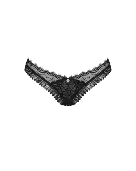 Medilla дантелен стринг с мигли, черен, XS/S