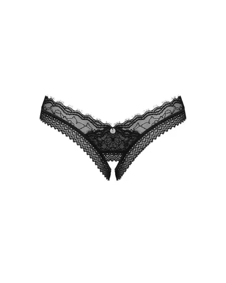 Obsessive Medilla Lace Panty XL/2XL Open Crotch Black