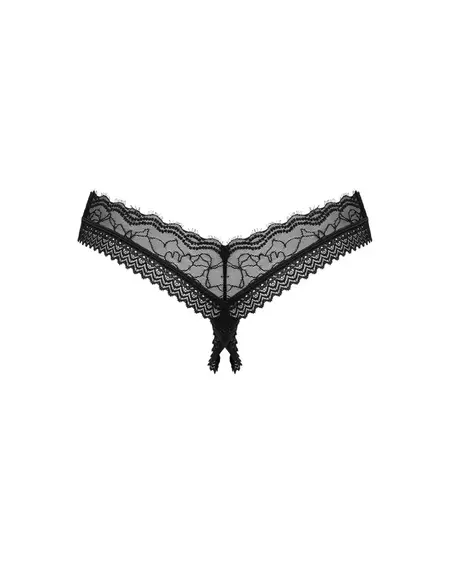 Obsessive Medilla Lace Panty XL/2XL Open Crotch Black