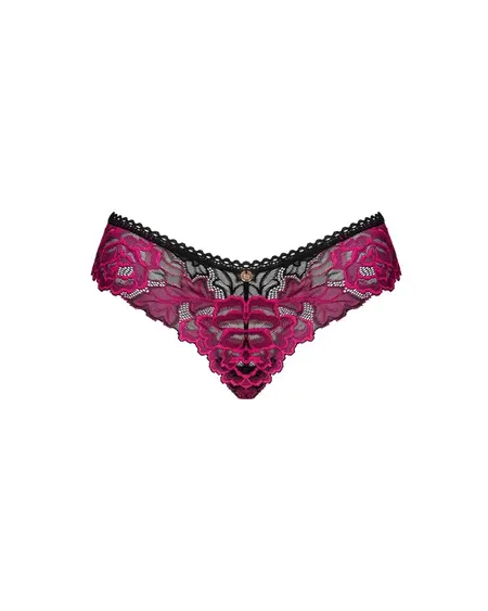 Obsessive Rosenty Panty XS/S - Black Lace & Rose Detail Comfort Fit