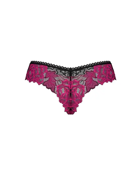 Obsessive Rosenty Panty XS/S - Black Lace & Rose Detail Comfort Fit